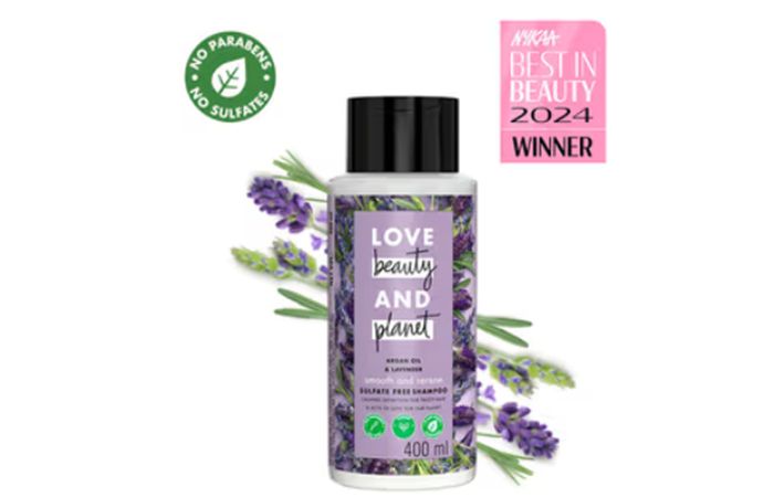 Love Beauty & Planet Argan Oil And Lavender Sulphate Free Shampoo For Dry & Frizzy Hair