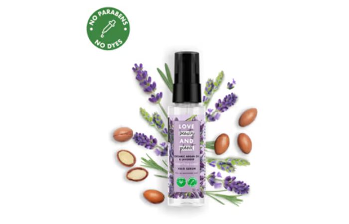 Love Beauty & Planet Argan Oil & Lavender Hair Serum For Smooth Frizz-Free Hair