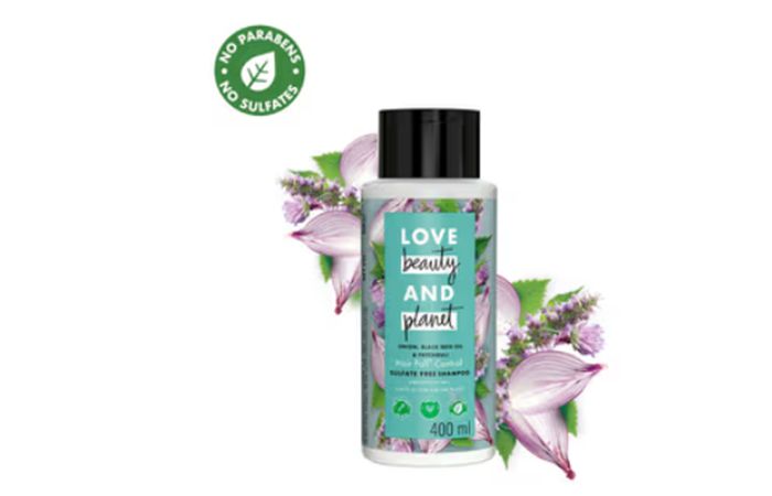 Love Beauty and Planet Shampoo Onion, Black Seed & Patchouli Hair Fall Control Sulphate Free Shampoo (400ml)