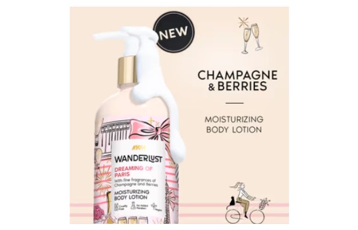 Nykaa Wanderlust Dreaming of Paris Fruity Body Lotion with Champagne and Strawberry (300ml)