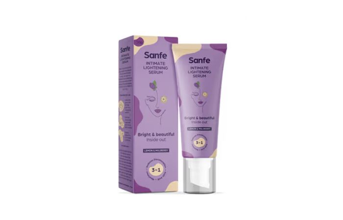 Sanfe Intimate Lightening Serum For Dark Underarms Inner Thighs Knees And Bikini Area (50gm)