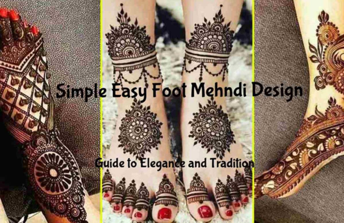 simple easy foot mehndi design